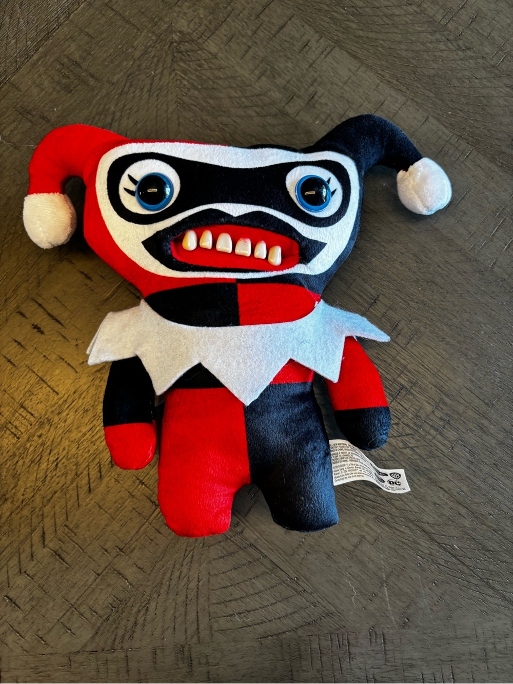 Fuggler Harlequin Red & Black Plush Jester Kids Toy